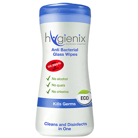 Hygienix Antibacterial Glass Wipes